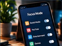 Smartphone displaying focus and productivity apps