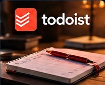 Smartphone displaying productivity and task apps